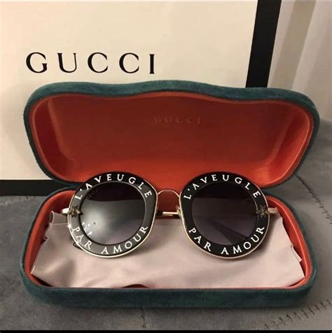 gucci sunglasses l'aveugle par amour|love is blind gucci quote.